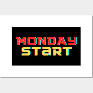 MONDAY START Posters and Art